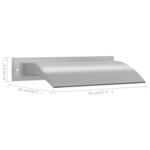 vidaXL Fontaine de piscine argenté 45x26x13 cm acier inoxydable