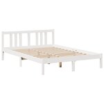vidaXL Lit bibliothèque sans matelas blanc 140x200 cm bois pin massif