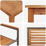 vidaXL Ensemble de salle à manger pour jardin 9 Pièces Gris Poly rotin