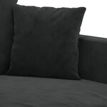 vidaXL Canapé à 3 places Noir 180 cm Velours