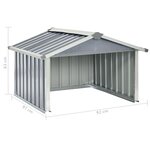 vidaXL Abri pour robot de jardin 92x97x63 cm Acier galvanisé Gris