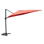 Panaro terracotta : Parasol déporté, rectangulaire de 3x4m, rotatif à 360°