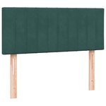 vidaXL Sommier à lattes de lit et matelas vert foncé 120x210cm velours