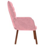 vidaXL Chaise de relaxation Rose Velours