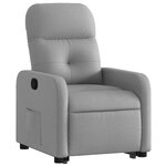 vidaXL Fauteuil inclinable Gris clair Tissu