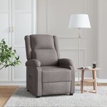 vidaXL Fauteuil inclinable Taupe Tissu