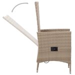 vidaXL Ensemble de salle à manger de jardin avec coussins 5 Pièces Beige