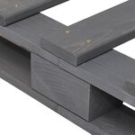 vidaXL Cadre de lit de palette Gris Bois de pin massif 200x200 cm