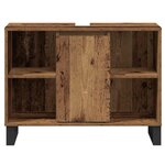 vidaXL Cabinet de salle de bain avec porte Bois ancien 80 x 33 x 60 cm