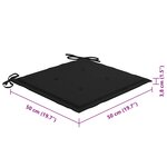 vidaXL Chaises à manger d'extérieur lot de 4 et coussins Acacia massif