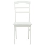 vidaXL Chaise de salle à manger 2 Pièces Blanc Bois de Caoutchouc Massif