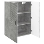 vidaXL Armoire Murale Gris béton 66 x 34 5 x 90 cm Bois d'ingénierie