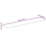 vidaXL Dessus de table 140x60x3 8cm rectangulaire bois massif manguier