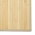 vidaXL Tapis carré naturel clair 100x100 cm bambou