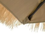 vidaXL Parasol de jardin avec LED et mât en acier marron 388x388x248cm
