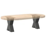 vidaXL Pieds de table basse en forme de X  2 pièces  anthracite  30 x (30-31) cm  acier
