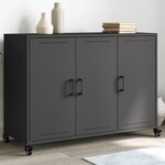 vidaXL Buffet noir 100 5x39x72 cm acier