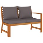vidaXL Ensemble à manger de jardin 6 Pièces avec coussins Bois d'acacia