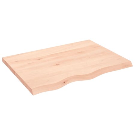 vidaXL Dessus de table 80x60x(2-4) cm bois de chêne massif non traité