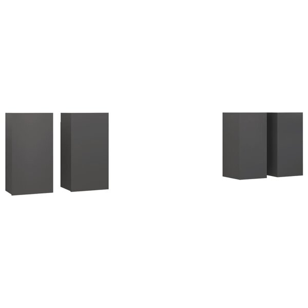 vidaXL Meubles TV 4 Pièces Gris 30 5x30x60 cm Bois d'ingénierie