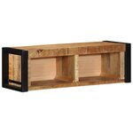 vidaXL Meuble TV 80x30x25 cm bois massif de manguier brut