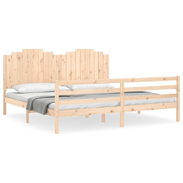 vidaXL Cadre de lit sans matelas 200x200 cm bois massif