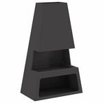 vidaXL Boule de feu Noir 60 x 35 x 100 cm Acier patiné
