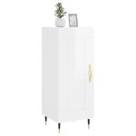 vidaXL Buffet Blanc brillant 34 5x34x90 cm Bois d'ingénierie