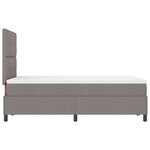 vidaXL Lit à ressorts avec matelas et LED - Taupe - 120 x 200 cm - Tissu