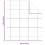 vidaXL Couettes & Duvets Blanc 240 x 260 cm Bas