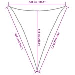 vidaXL Voile d'ombrage 160 g/m² triangulaire bleu 5x6x6 m PEHD