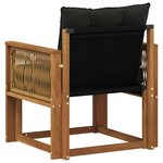 vidaXL Sofa de milieu extérieur Bois d'Acacia Massif Naturel