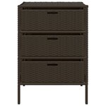 vidaXL Armoire de rangement de jardin marron 55x59x80cm résine tressée