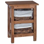 vidaXL Table d'appoint Marron Bois massif d'acajou