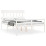 vidaXL Lit pour personne âgée sans matelas blanc bois massif