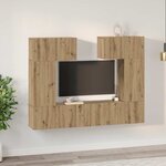 vidaXL Ensemble meuble TV 6 Pièces chêne artisanal 80 x 30 x 30 cm