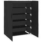 vidaXL Armoire à chaussures Noir 60x28x90 cm Tissu