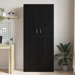 vidaXL Bibliothèque Chêne noir 82 5 x 30 5 x 185 cm Bois d'ingénierie