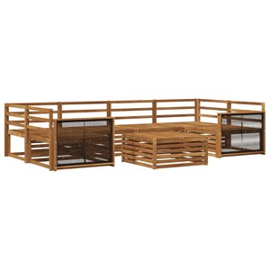 vidaXL Ensemble de canapés d'extérieur 7 pc Naturel