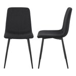 Lot de 2 chaises de salle à manger 89 x 43 x 51 cm noir 03_0006720