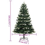 vidaXL Sapin de Noël artificiel à charnières avec neige floquée 120 cm