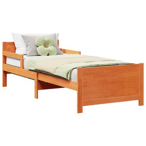 vidaXL Cadre de lit Brun cire 80 x 200 cm Bois d'ingénierie
