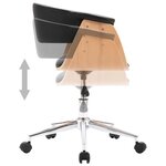 vidaXL Chaises pivotantes à manger lot de 2 noir similicuir