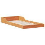 vidaXL Cadre de lit Marron cire 90 x 220 cm Bois massif en pin