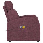 vidaXL Fauteuil électrique de massage Violet Tissu