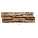 vidaXL Panneaux de revêtement mural 3D 10 Pièces 1 01 m² Bois de teck