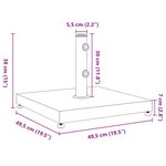 vidaXL Base de parasol pour mâts Ø32/38/48 mm 28 kg carré
