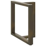vidaXL Pieds de table à manger en T  2 pièces  noir  80 x 35 x (72-73) cm  acier