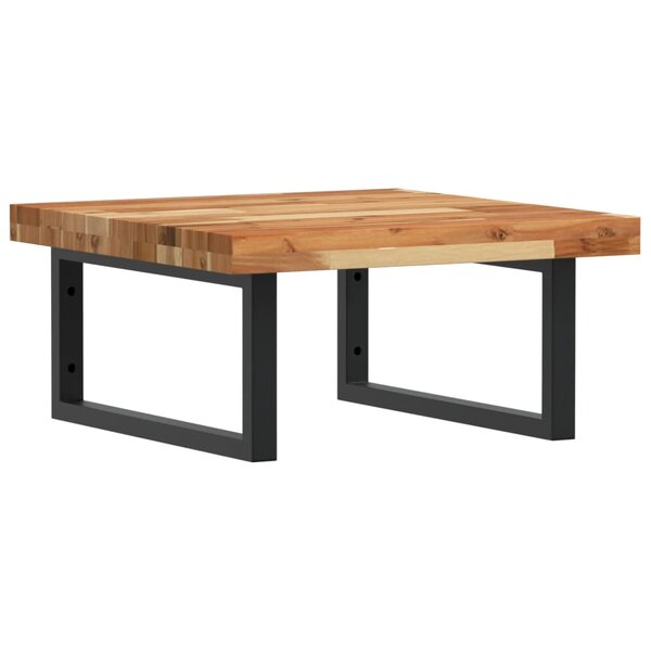 vidaXL Étagère de vasque murale acier et bois massif d'acacia