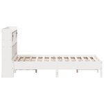 vidaXL Lit bibliothèque sans matelas blanc 135x190 cm bois pin massif